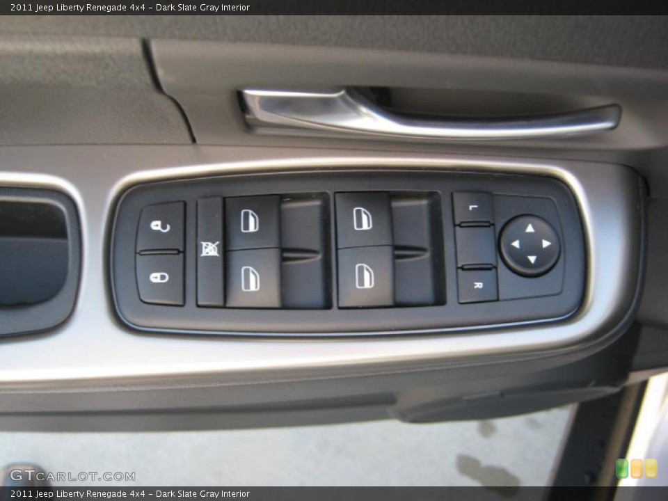 Dark Slate Gray Interior Controls for the 2011 Jeep Liberty Renegade 4x4 #38845044