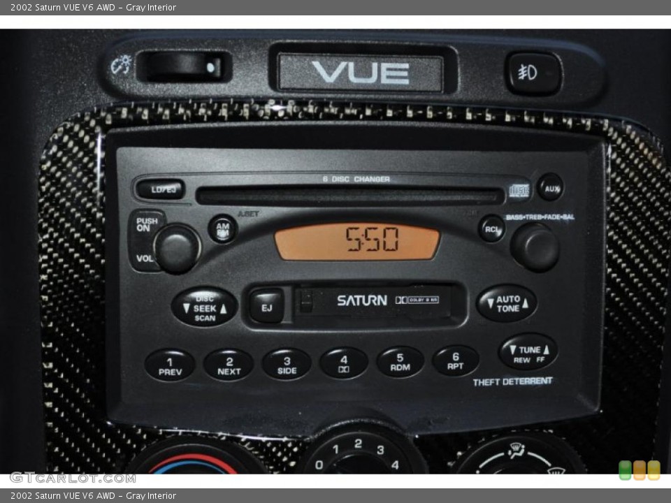 Gray Interior Controls for the 2002 Saturn VUE V6 AWD #38849020