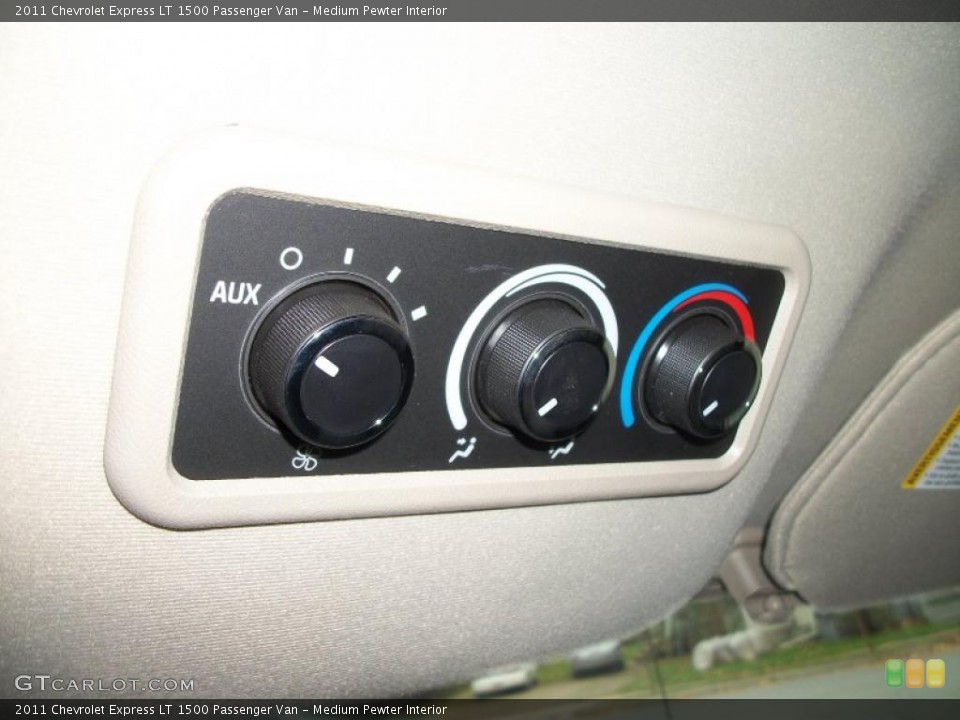 Medium Pewter Interior Controls for the 2011 Chevrolet Express LT 1500 Passenger Van #38852447