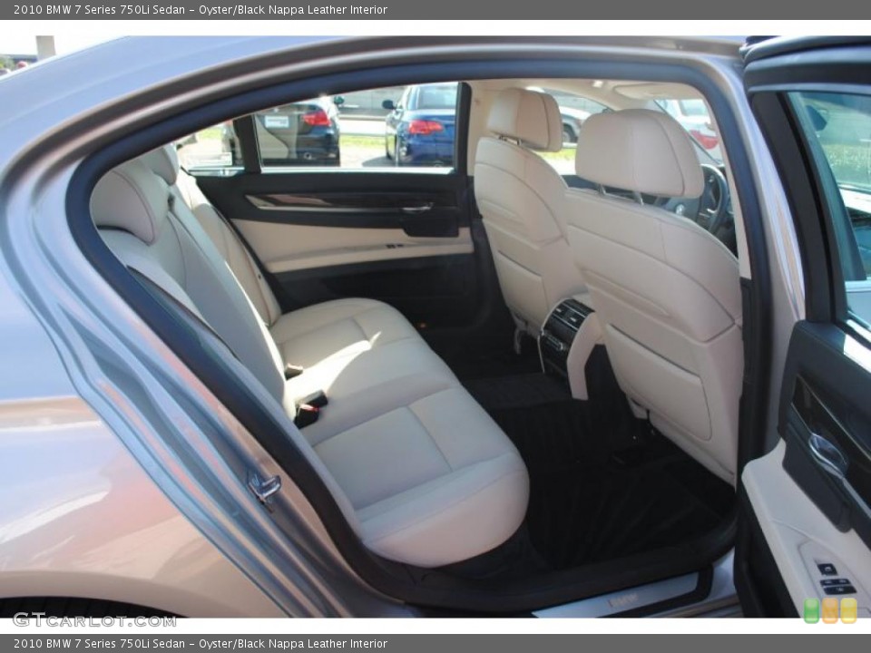 Oyster/Black Nappa Leather Interior Photo for the 2010 BMW 7 Series 750Li Sedan #38855624