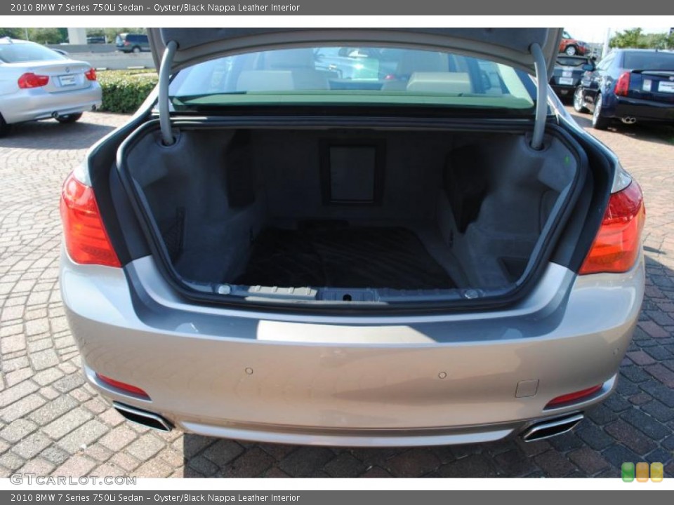 Oyster/Black Nappa Leather Interior Trunk for the 2010 BMW 7 Series 750Li Sedan #38855640