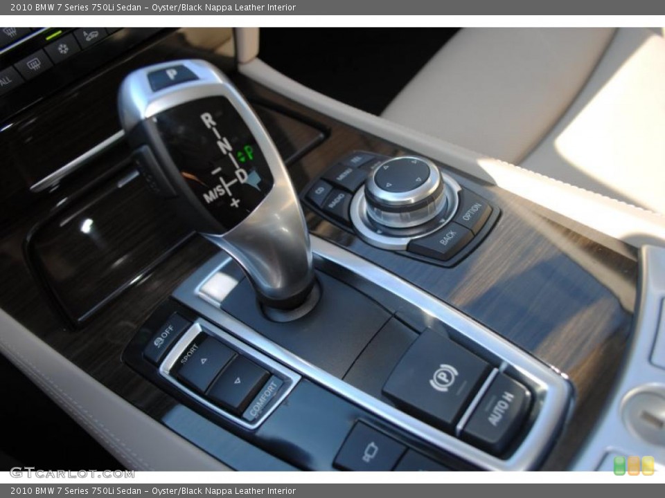 Oyster/Black Nappa Leather Interior Transmission for the 2010 BMW 7 Series 750Li Sedan #38855732