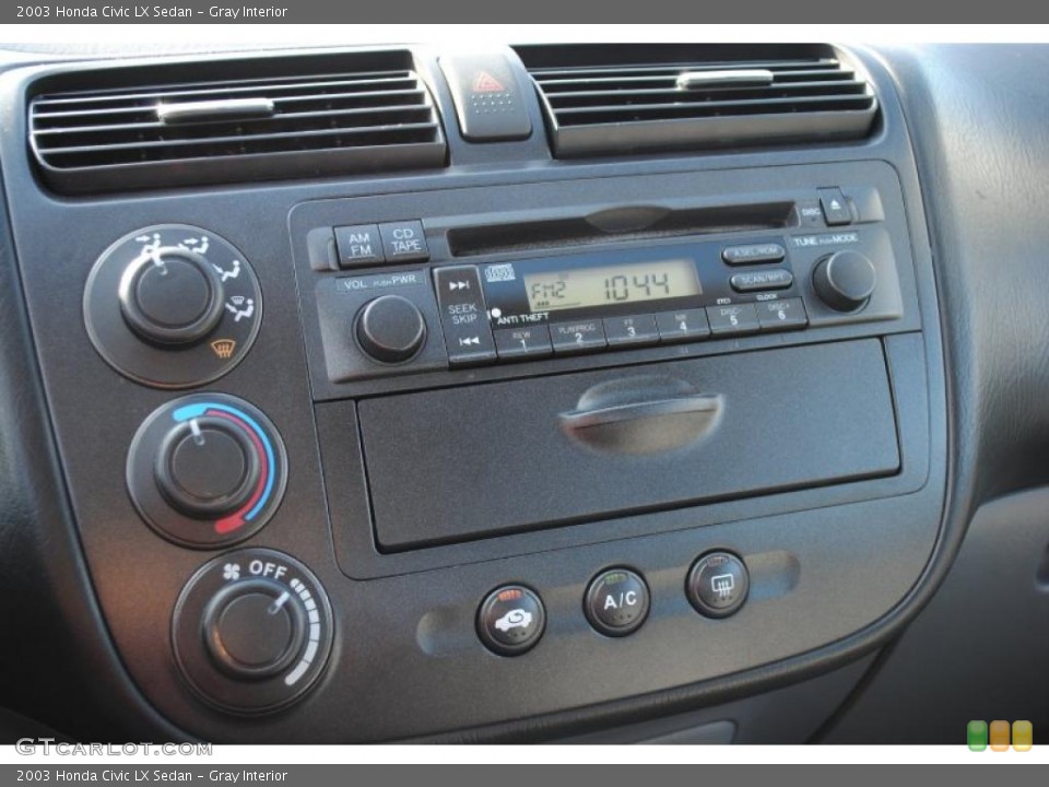 Gray Interior Controls for the 2003 Honda Civic LX Sedan #38856388