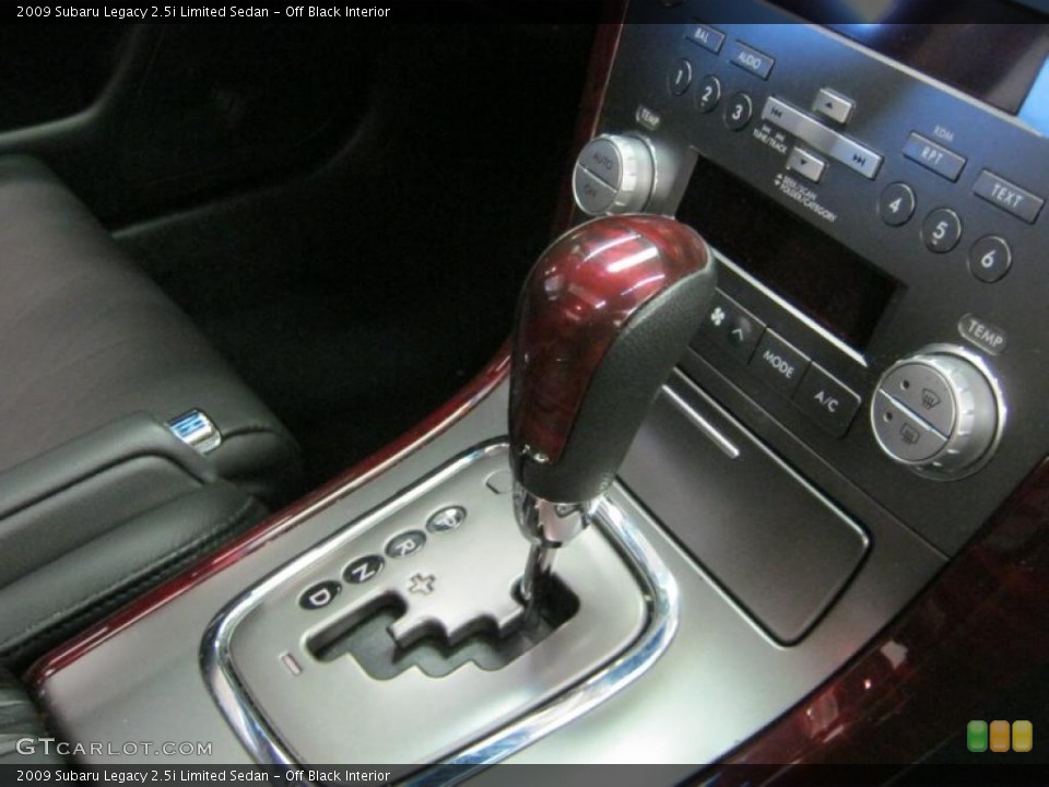 Off Black Interior Transmission for the 2009 Subaru Legacy 2.5i Limited Sedan #38857208