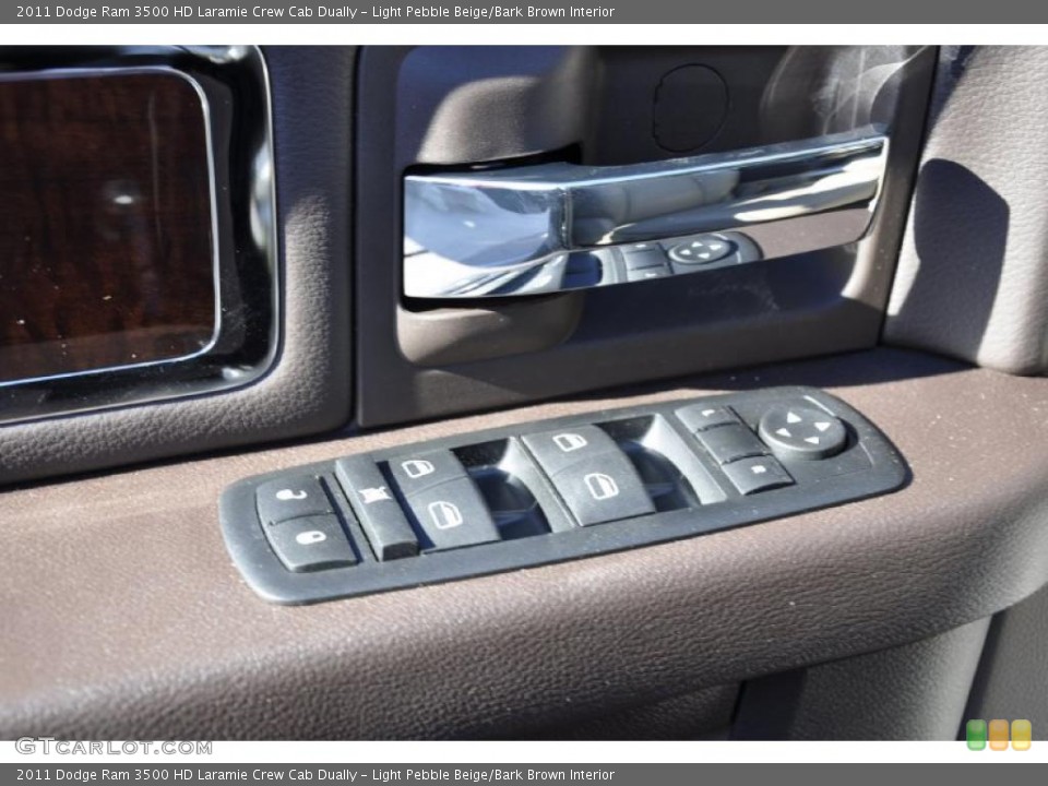 Light Pebble Beige/Bark Brown Interior Controls for the 2011 Dodge Ram 3500 HD Laramie Crew Cab Dually #38858608