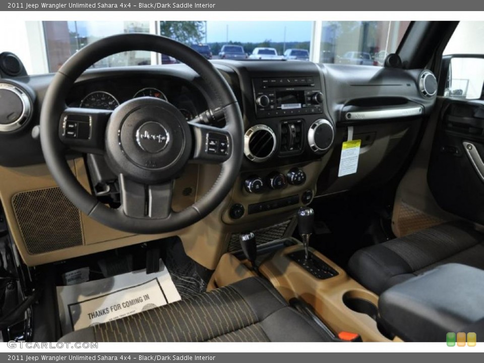 Black/Dark Saddle Interior Prime Interior for the 2011 Jeep Wrangler Unlimited Sahara 4x4 #38859376