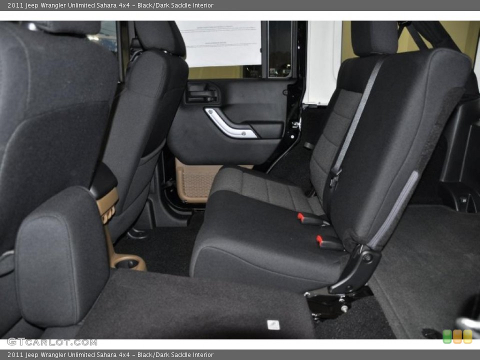 Black/Dark Saddle Interior Photo for the 2011 Jeep Wrangler Unlimited Sahara 4x4 #38859405