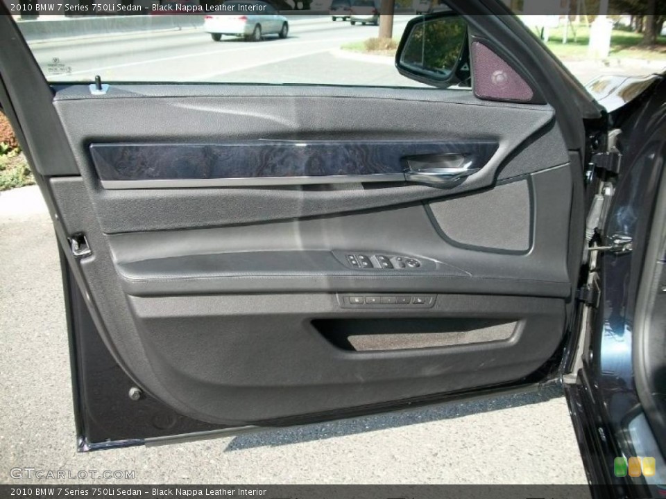 Black Nappa Leather Interior Door Panel for the 2010 BMW 7 Series 750Li Sedan #38860988