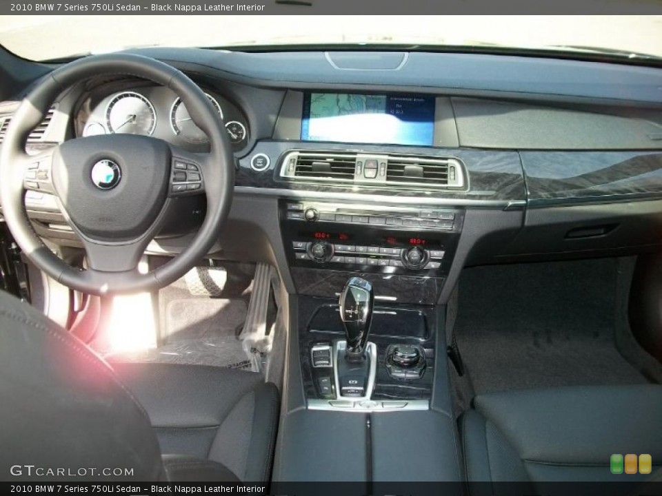 Black Nappa Leather Interior Dashboard for the 2010 BMW 7 Series 750Li Sedan #38861064