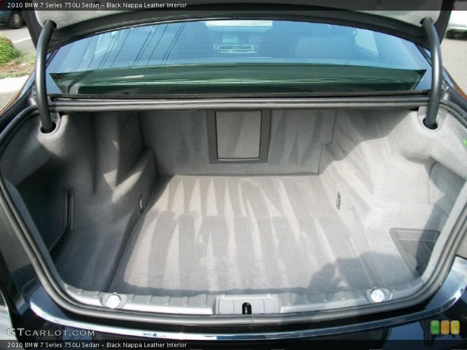 Black Nappa Leather Interior Trunk for the 2010 BMW 7 Series 750Li Sedan #38861200