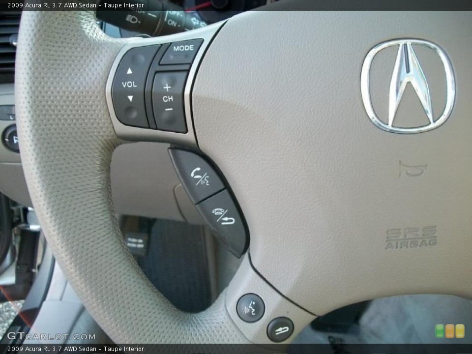 Taupe Interior Controls for the 2009 Acura RL 3.7 AWD Sedan #38862904