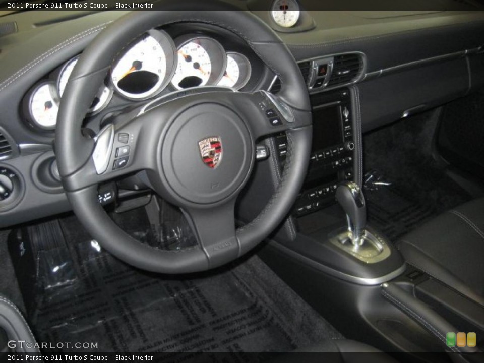 Black Interior Dashboard for the 2011 Porsche 911 Turbo S Coupe #38864996
