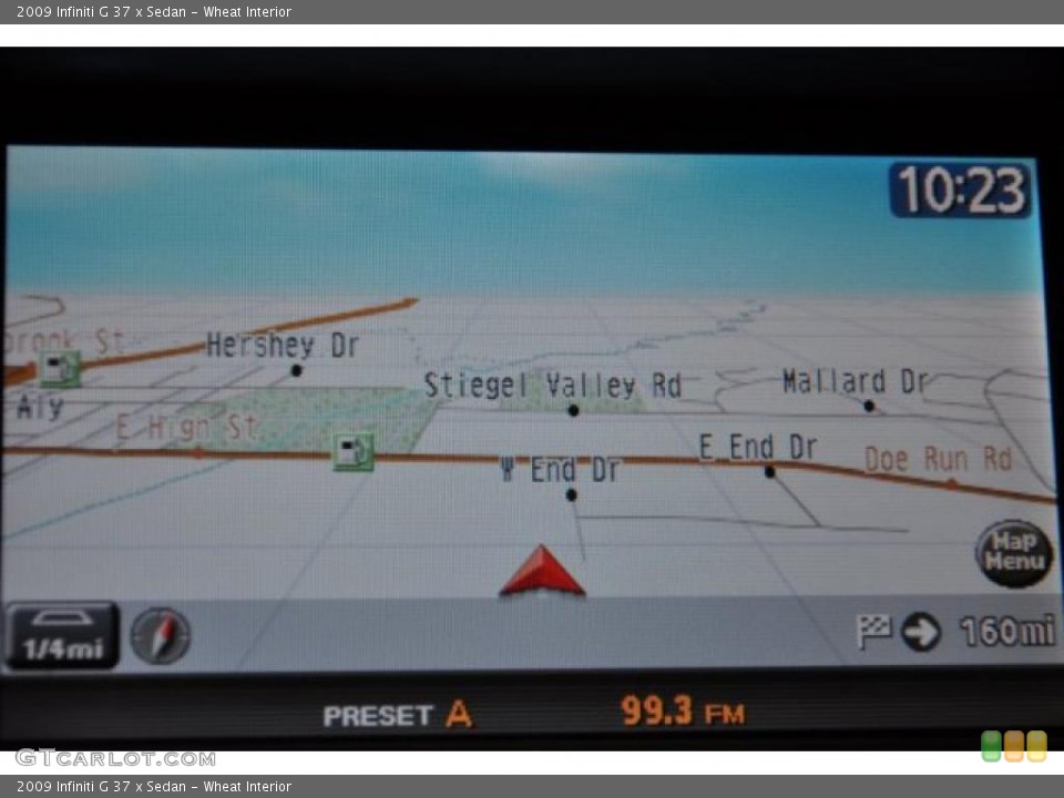 Wheat Interior Navigation for the 2009 Infiniti G 37 x Sedan #38866368