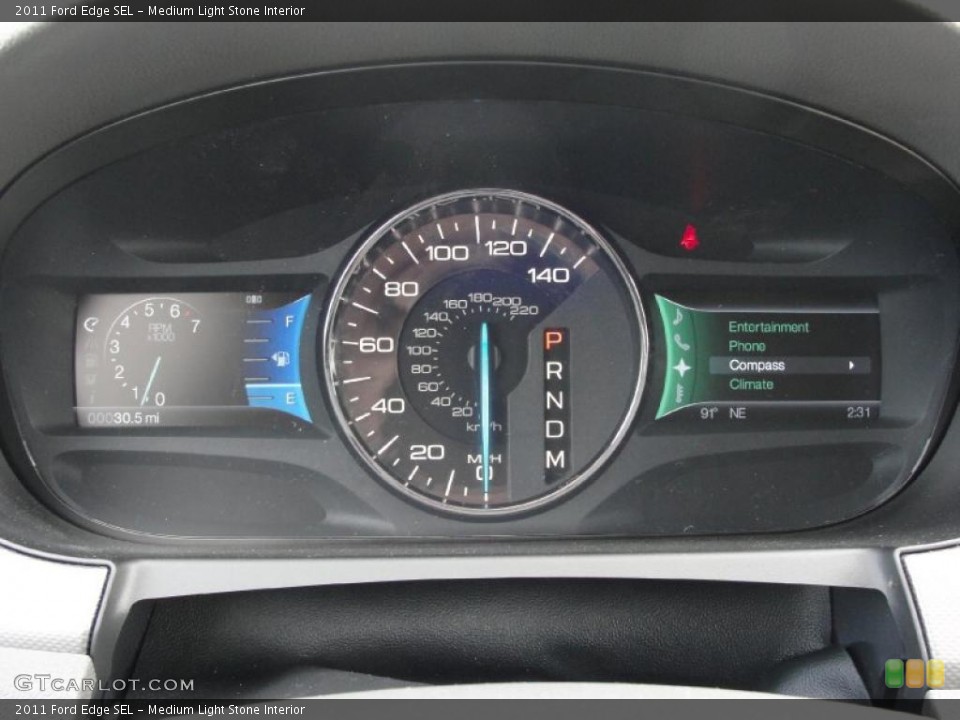Medium Light Stone Interior Gauges for the 2011 Ford Edge SEL #38868704