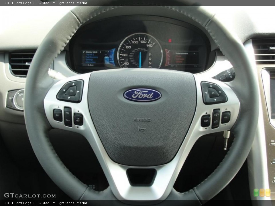Medium Light Stone Interior Steering Wheel for the 2011 Ford Edge SEL #38869260