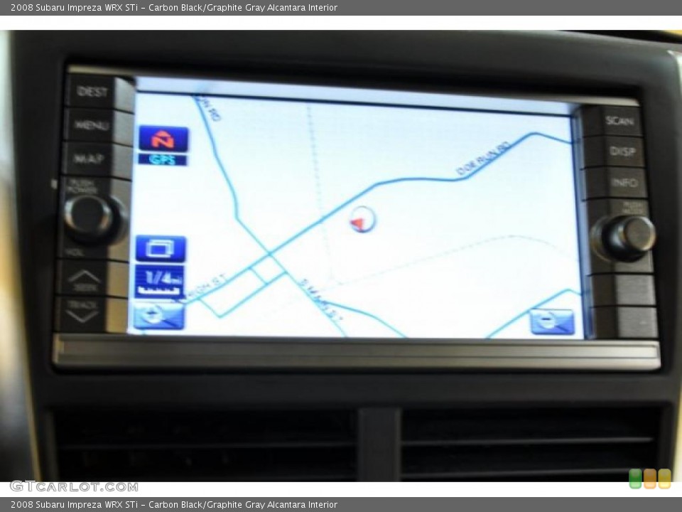 Carbon Black/Graphite Gray Alcantara Interior Navigation for the 2008 Subaru Impreza WRX STi #38869780