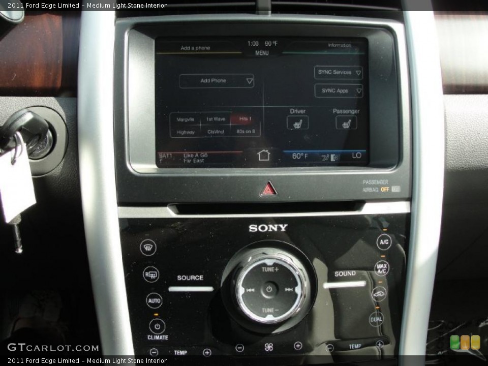 Medium Light Stone Interior Controls for the 2011 Ford Edge Limited #38870332
