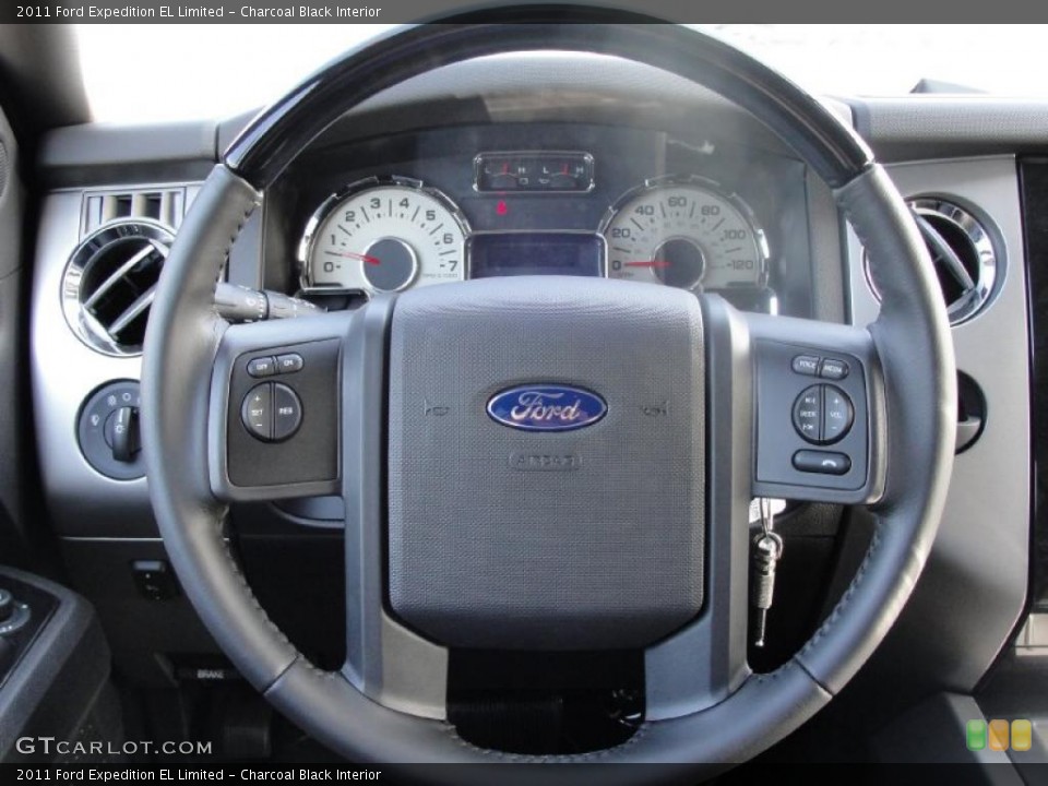 Charcoal Black Interior Steering Wheel for the 2011 Ford Expedition EL Limited #38871692