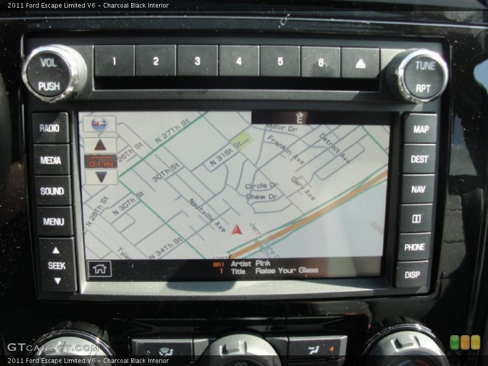 Charcoal Black Interior Navigation for the 2011 Ford Escape Limited V6 #38874856
