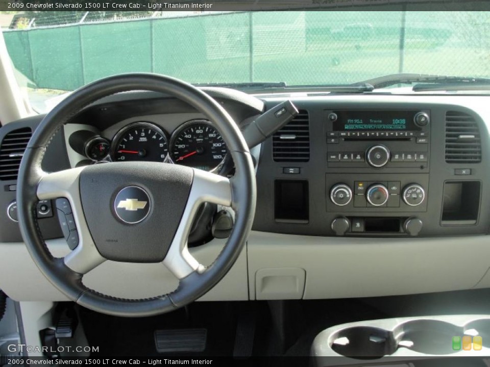 Light Titanium Interior Dashboard for the 2009 Chevrolet Silverado 1500 LT Crew Cab #38878164