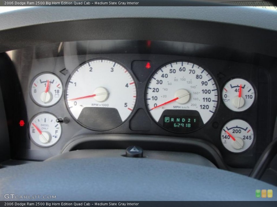 Medium Slate Gray Interior Gauges for the 2006 Dodge Ram 2500 Big Horn Edition Quad Cab #38883641