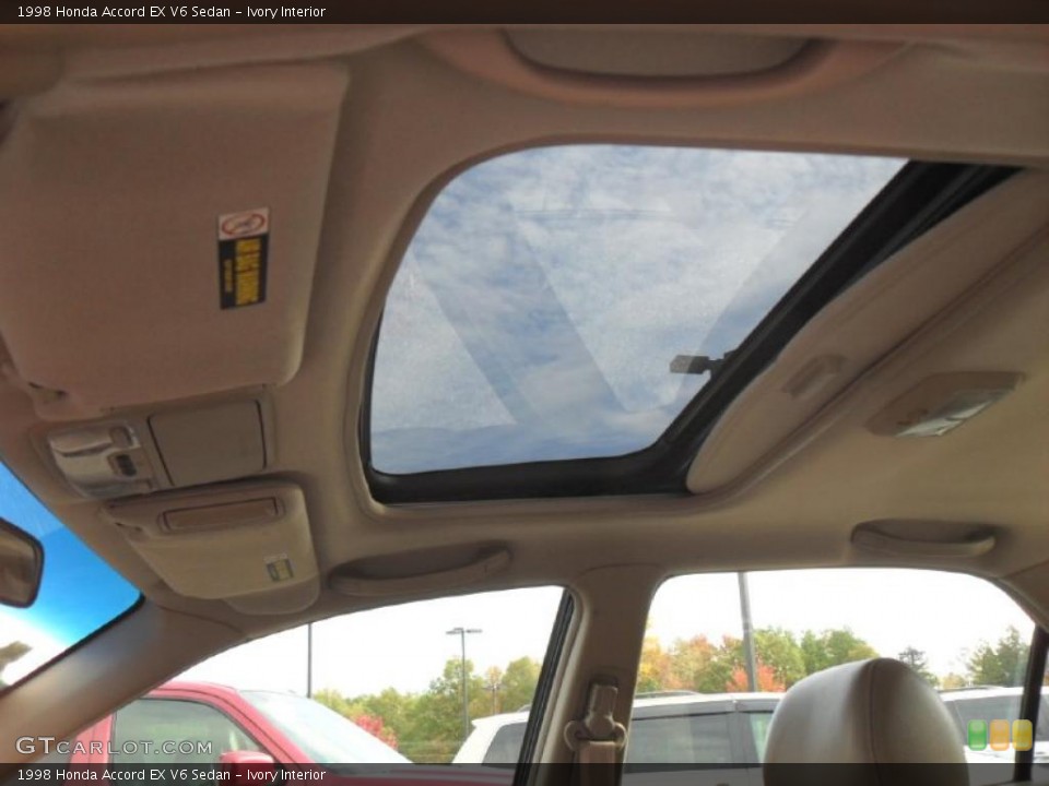 Ivory Interior Sunroof for the 1998 Honda Accord EX V6 Sedan #38889234