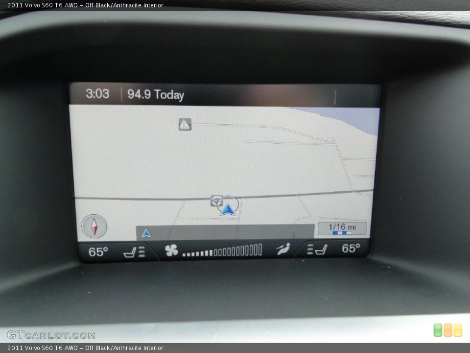 Off Black/Anthracite Interior Navigation for the 2011 Volvo S60 T6 AWD #38890210