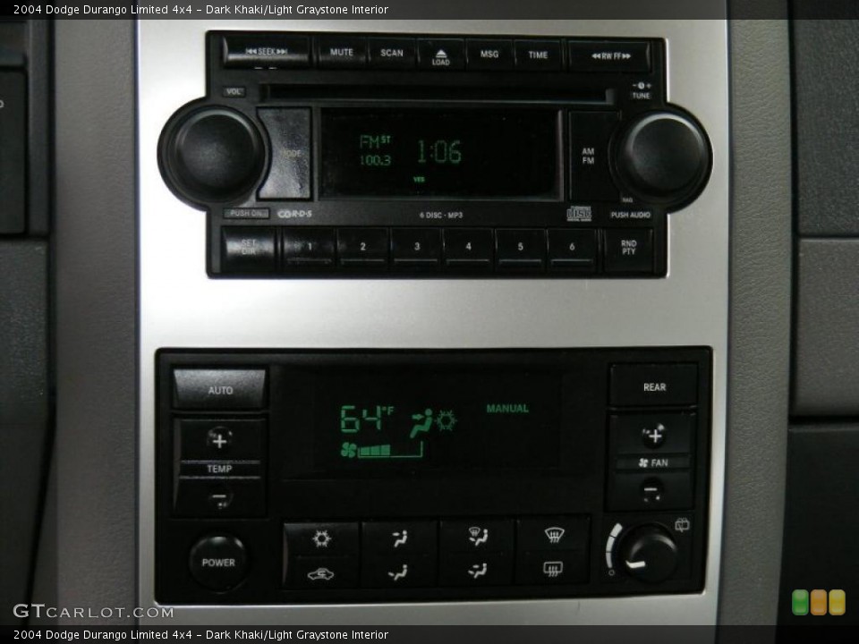 Dark Khaki/Light Graystone Interior Controls for the 2004 Dodge Durango Limited 4x4 #38894762