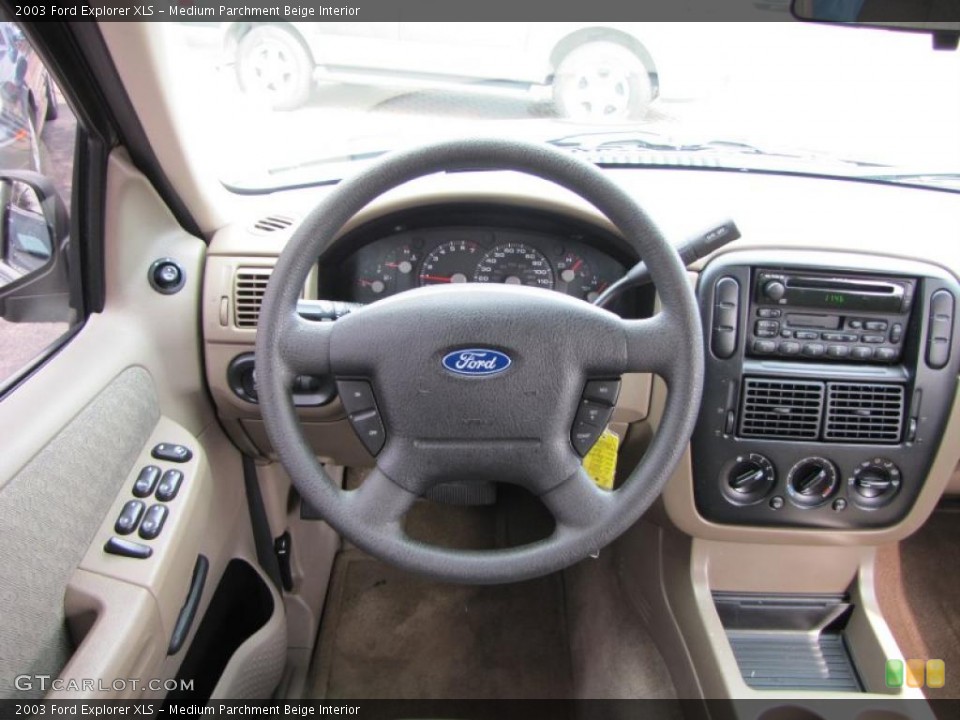 Medium Parchment Beige Interior Dashboard for the 2003 Ford Explorer XLS #38895822