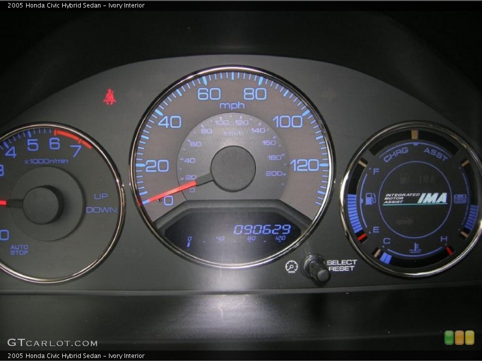 Ivory Interior Gauges for the 2005 Honda Civic Hybrid Sedan #38896122