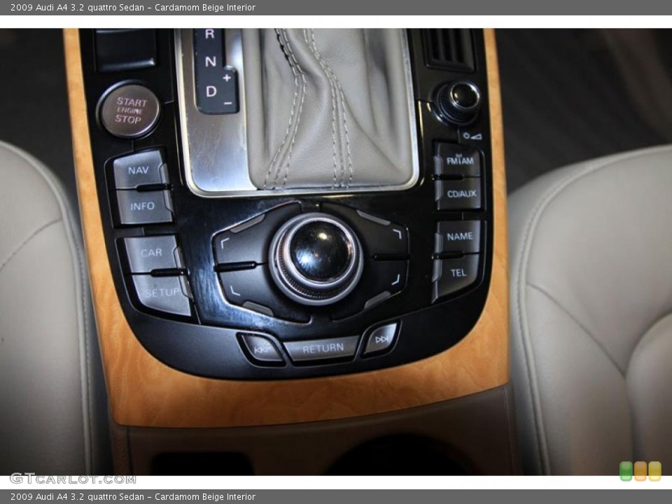 Cardamom Beige Interior Controls for the 2009 Audi A4 3.2 quattro Sedan #38900634
