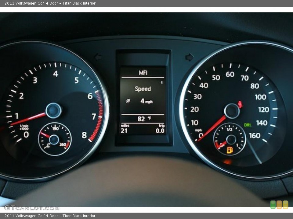 Titan Black Interior Gauges for the 2011 Volkswagen Golf 4 Door #38900710