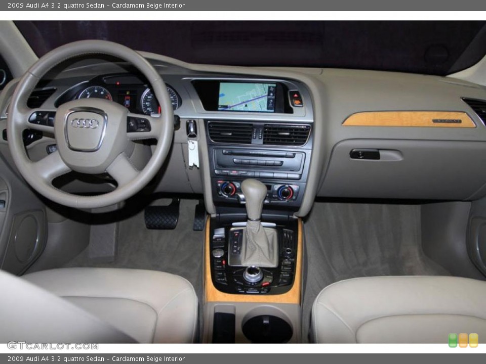 Cardamom Beige Interior Dashboard for the 2009 Audi A4 3.2 quattro Sedan #38900742