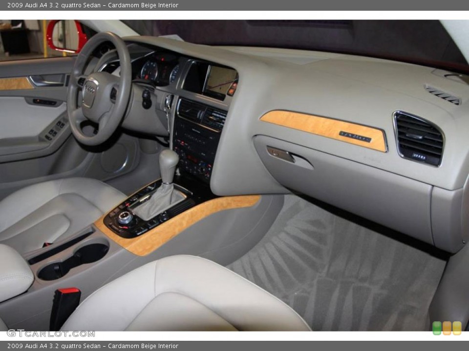 Cardamom Beige Interior Dashboard for the 2009 Audi A4 3.2 quattro Sedan #38900870