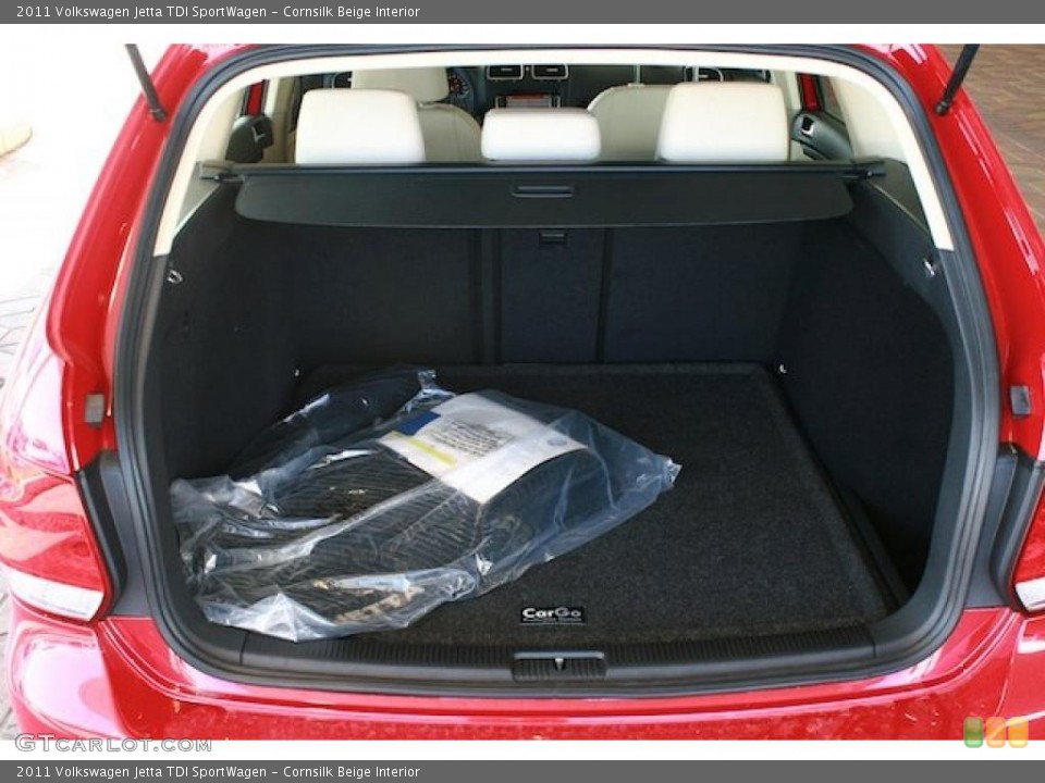 Cornsilk Beige Interior Trunk for the 2011 Volkswagen Jetta TDI SportWagen #38902318