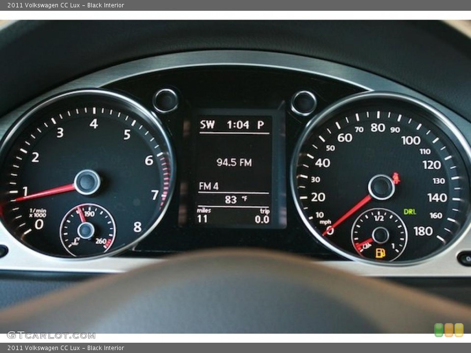 Black Interior Gauges for the 2011 Volkswagen CC Lux #38902646