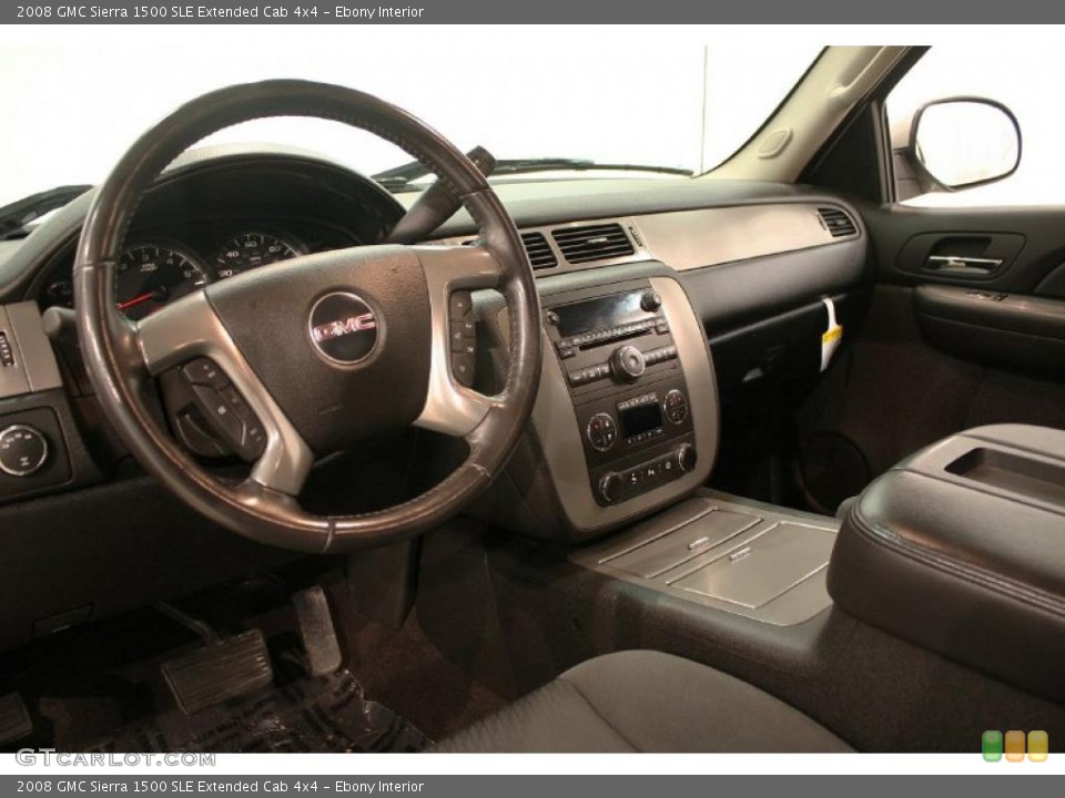 Ebony Interior Prime Interior for the 2008 GMC Sierra 1500 SLE Extended Cab 4x4 #38906118