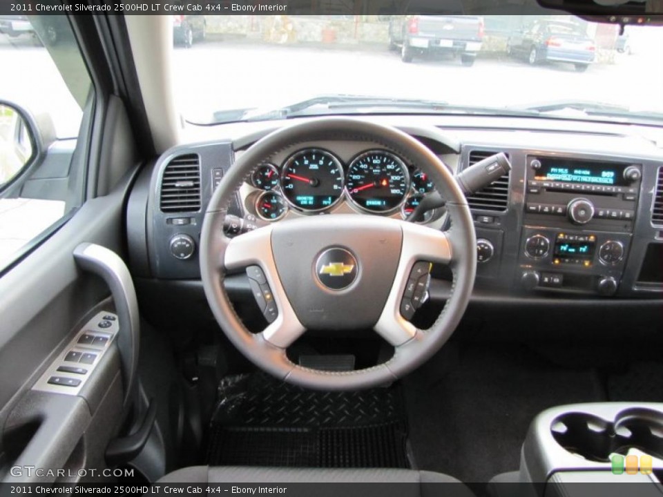 Ebony Interior Dashboard for the 2011 Chevrolet Silverado 2500HD LT Crew Cab 4x4 #38907758