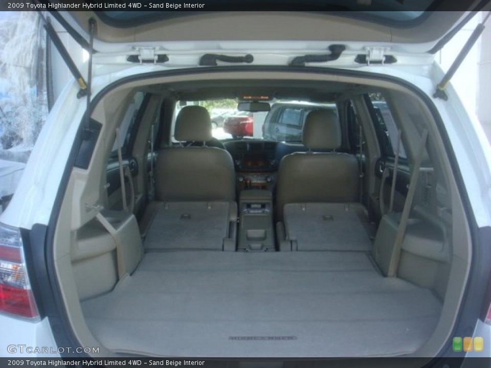 Sand Beige Interior Trunk for the 2009 Toyota Highlander Hybrid Limited 4WD #38908170