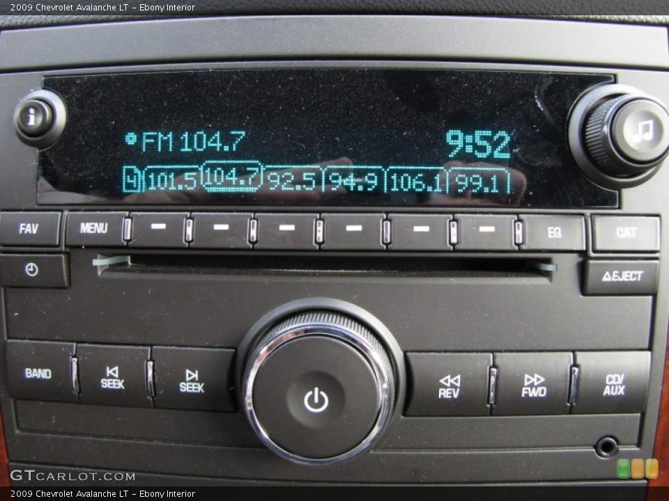 Ebony Interior Controls for the 2009 Chevrolet Avalanche LT #38909306