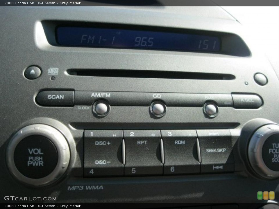 Gray Interior Controls for the 2008 Honda Civic EX-L Sedan #38909838