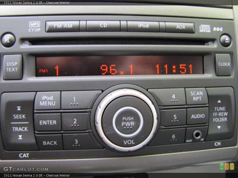 Charcoal Interior Controls for the 2011 Nissan Sentra 2.0 SR #38910930