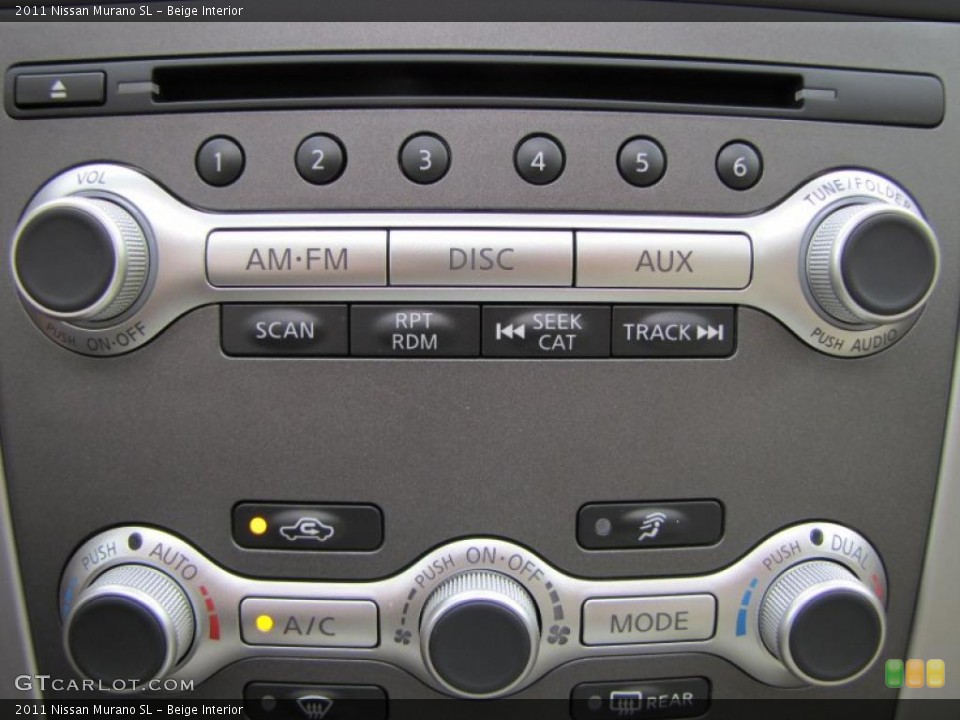 Beige Interior Controls for the 2011 Nissan Murano SL #38911666