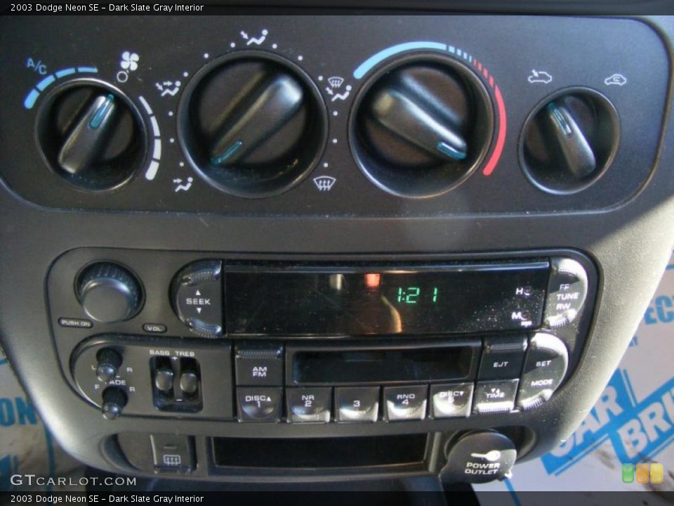 Dark Slate Gray Interior Controls for the 2003 Dodge Neon SE #38912682