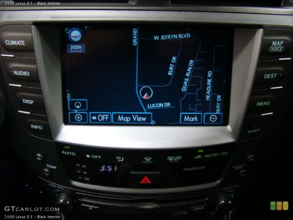 Black Interior Navigation for the 2008 Lexus IS F #38912958