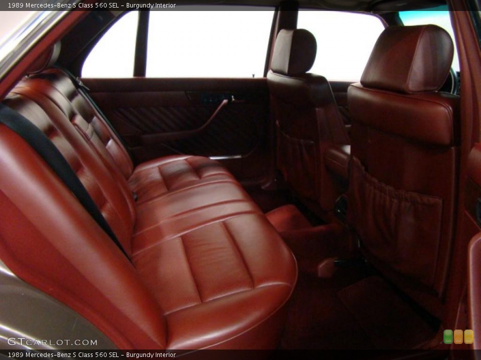 Burgundy 1989 Mercedes-Benz S Class Interiors