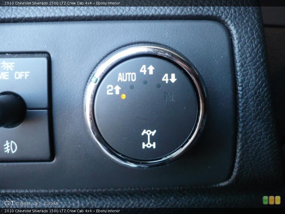 Ebony Interior Controls for the 2010 Chevrolet Silverado 1500 LTZ Crew Cab 4x4 #38914414