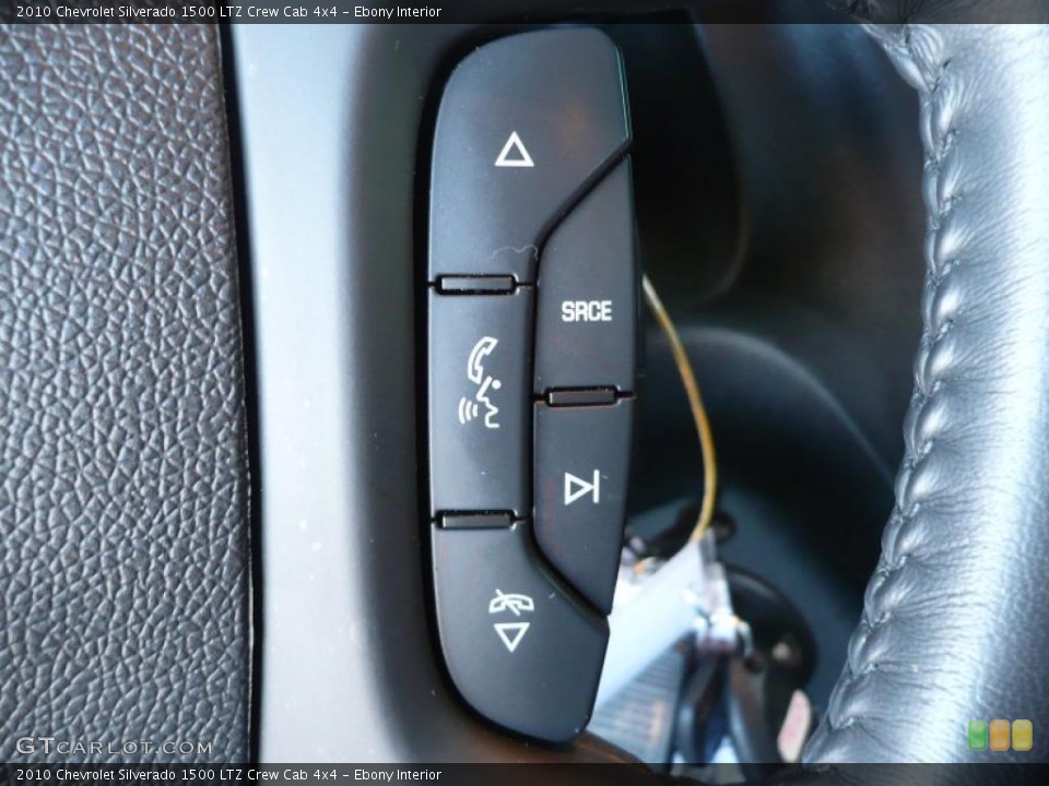 Ebony Interior Controls for the 2010 Chevrolet Silverado 1500 LTZ Crew Cab 4x4 #38914422
