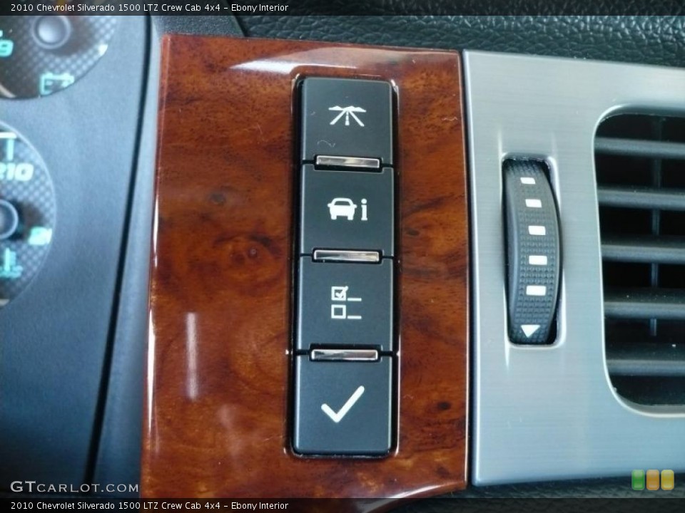 Ebony Interior Controls for the 2010 Chevrolet Silverado 1500 LTZ Crew Cab 4x4 #38914430
