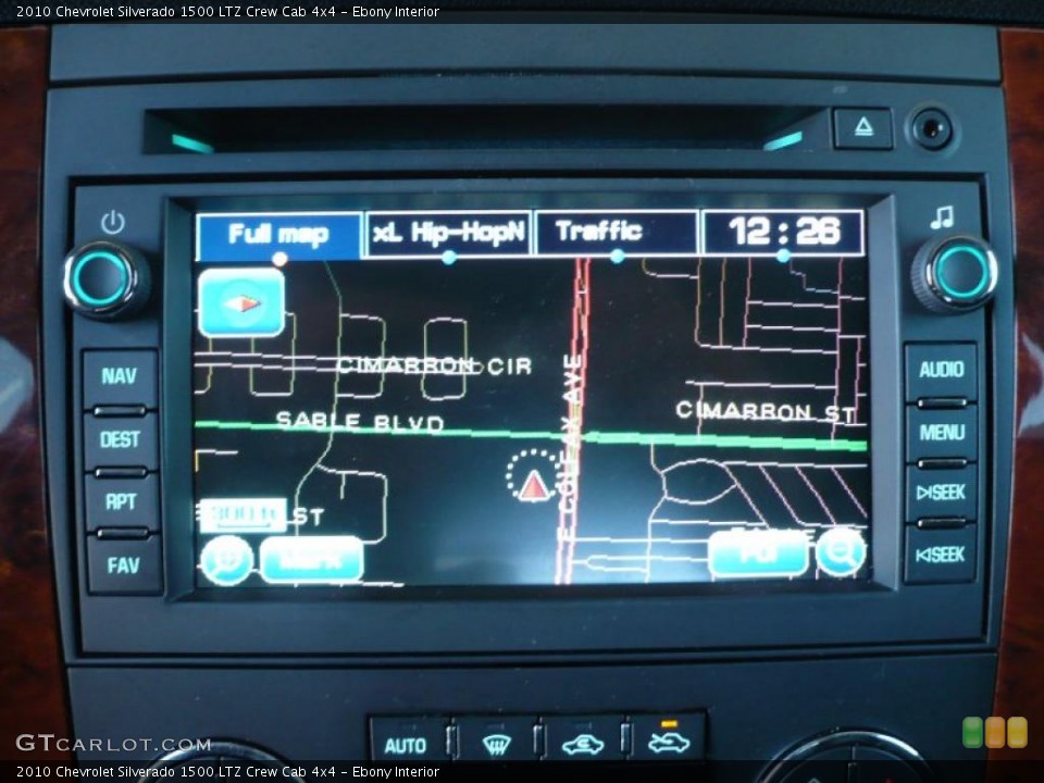 Ebony Interior Navigation for the 2010 Chevrolet Silverado 1500 LTZ Crew Cab 4x4 #38914434